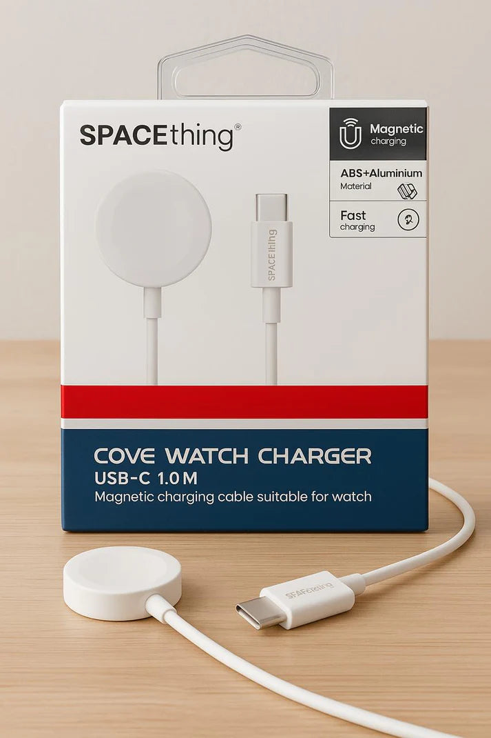 SPACEthing iWatch Cove Charger – Magnetic Fast Charging Cable (White)