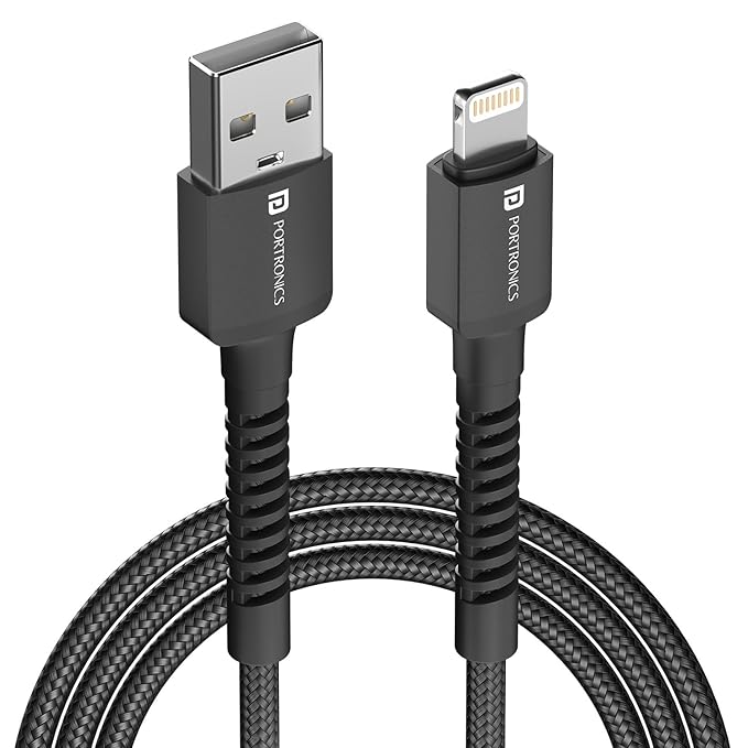 Portronics Konnect X Lightning Cable – Fast Charging & Data Sync Cable for iPhone